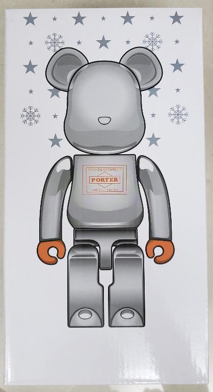 全新Medicom Bearbrick 400% Yoshida Porter Christmas Silver Plated