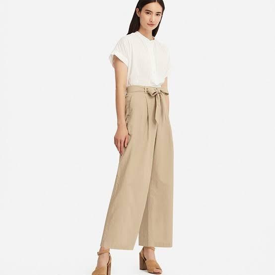 Uniqlo belted linen pants cheap