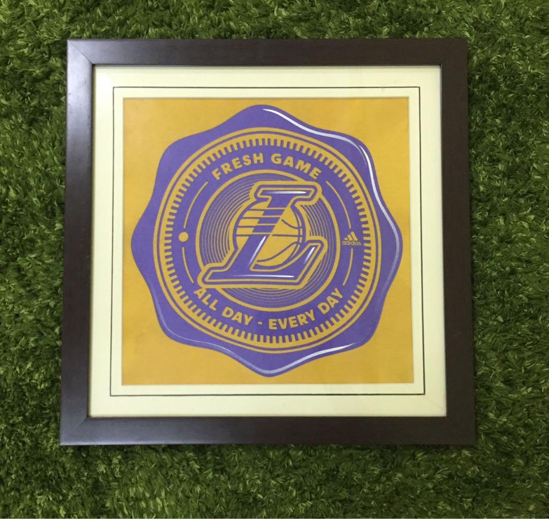 Adidas Lakers Frame Design Craft Artwork On Carousell