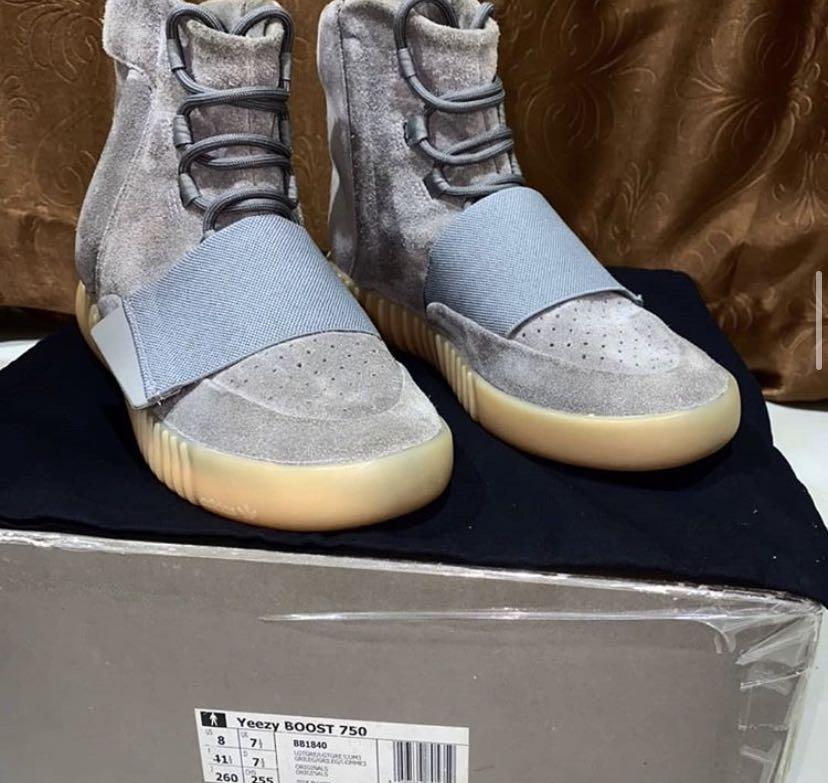 Adidas Yeezy Boost 750 Light Grey Fesyen Pria Sepatu Sneakers di Carousell