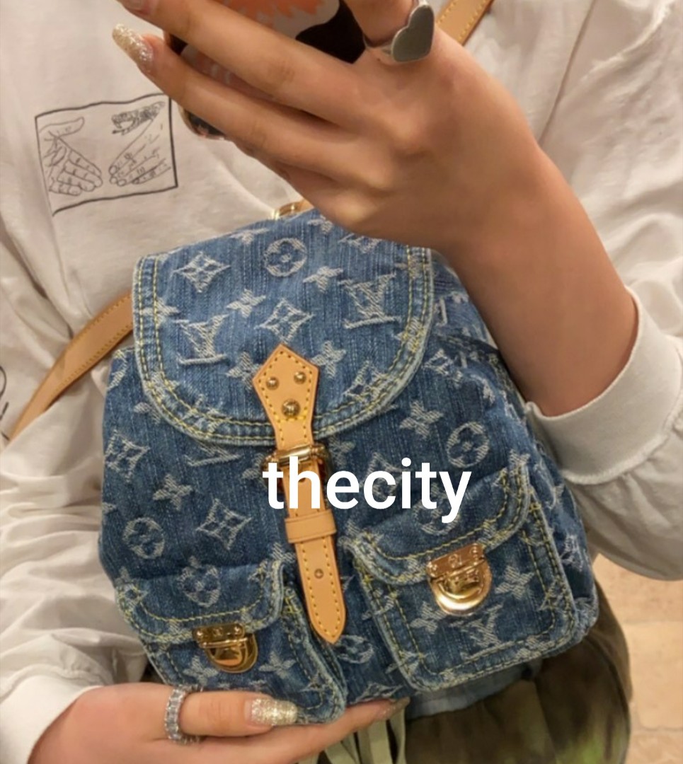 Denim louis new arrivals vuitton backpack