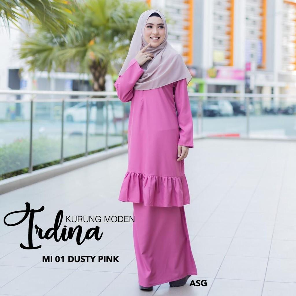 Baju kurung moden irdina ruffle Women s Fashion Muslimah Fashion Baju Kurung sets on Carousell