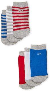 BNEW CALVIN KLEIN 6-pack striped crew socks, 12-24months
