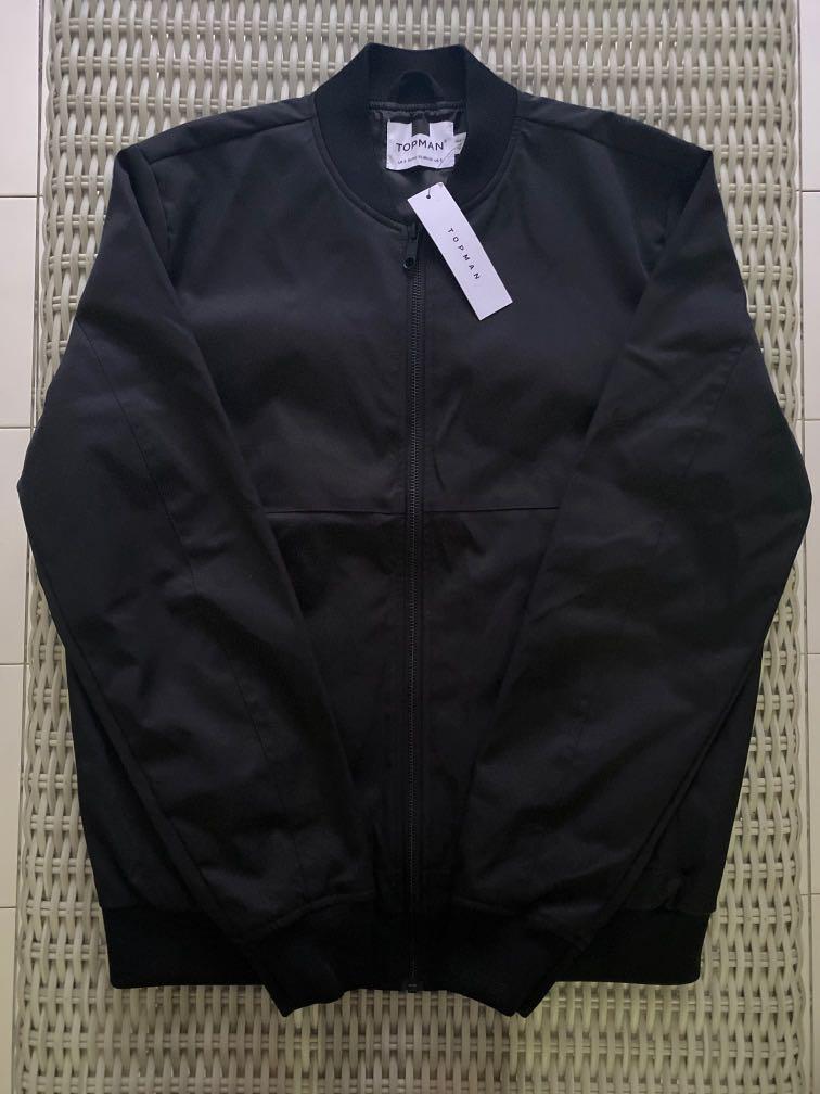 BNWT Topman 💯% Authentic black Icon Bomber jacket for SGD$57
