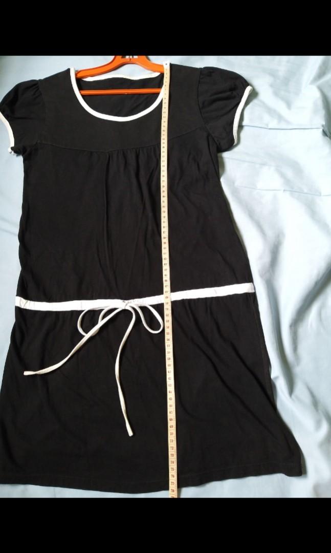 White and sales black casual dress