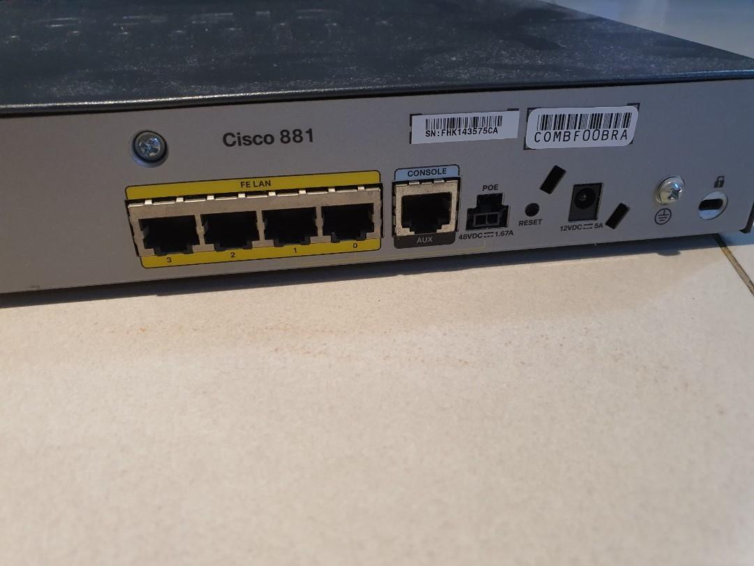 Cisco 881 Router (no adapter), Computers & Tech, Parts & Accessories ...