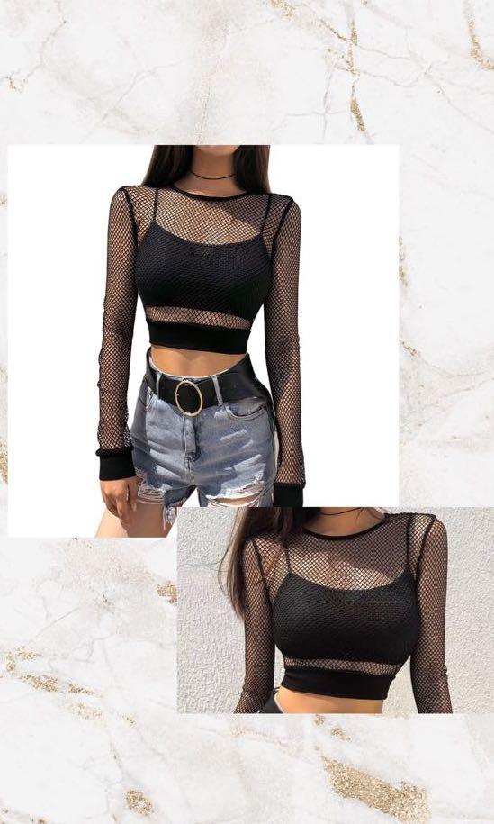 fishnet top womens