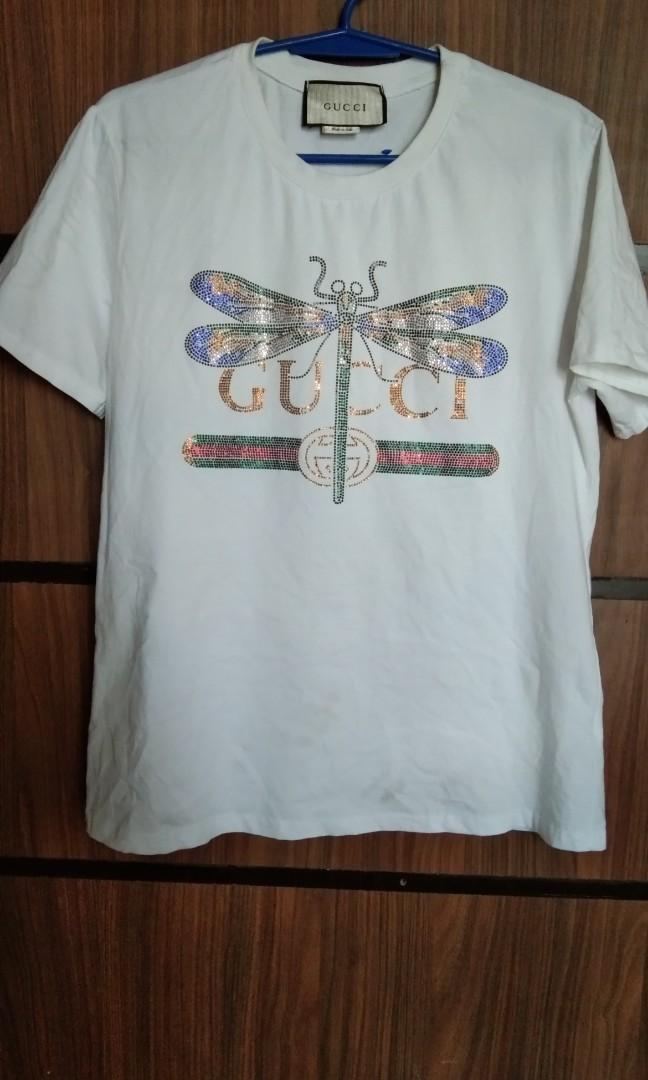 gucci dragonfly t shirt