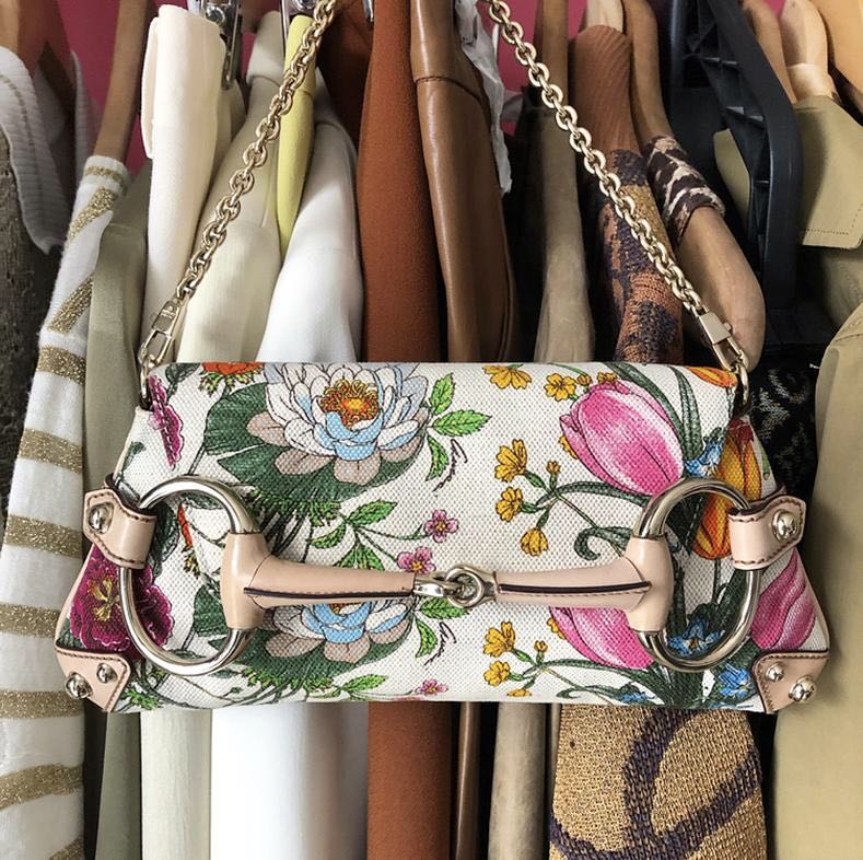Gucci Flora Canvas Clutch Bag