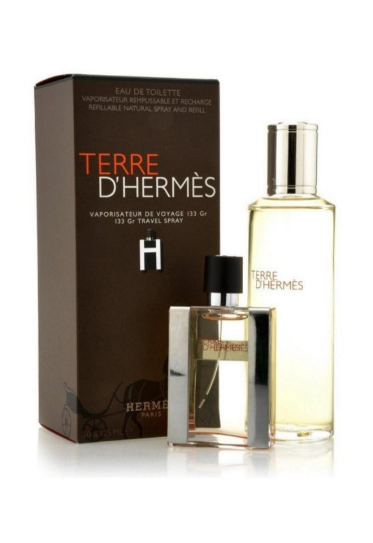 Hermes Terre D Hermes Eau De Toilette Travel Spray And Refill Men S 2 Piece Edt Fragrance Set 30ml 125ml Health Beauty Perfumes Deodorants On Carousell