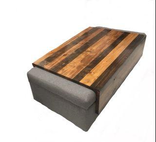 Huge ottoman with tabletop