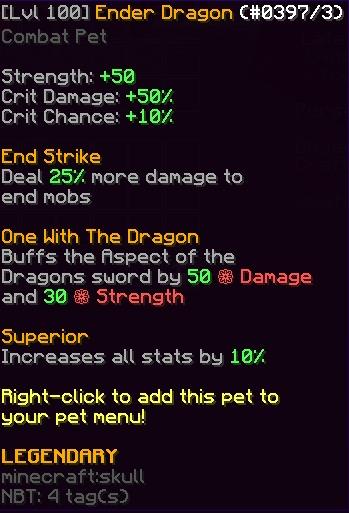 Selling Max Enderdragon Pet Hypixel Skyblock Toys Games Video Gaming In Game Products On Carousell
