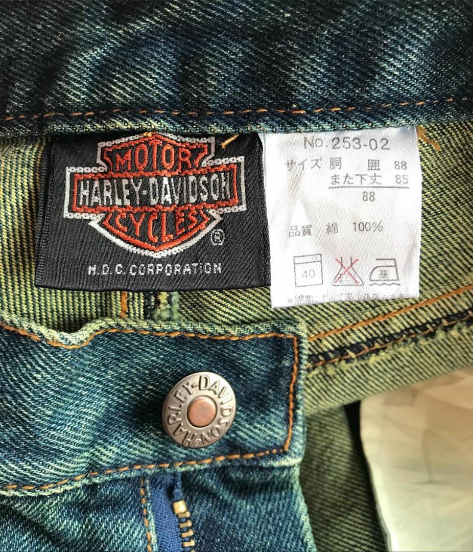 Jeans Vintage Harley Davidson Fesyen Pria Pakaian Bawahan Di Carousell