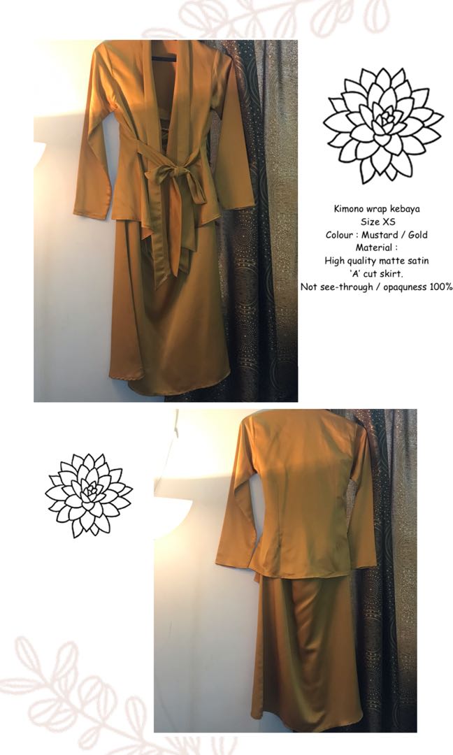 Kebaya Kimono wrap Women s Fashion Muslimah Fashion Baju Kurung sets on Carousell