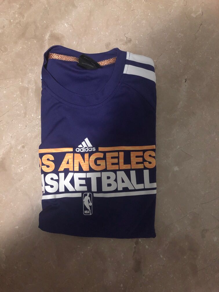 Adidas Lakers practice reversible jersey medium 21x29, Men's Fashion,  Activewear on Carousell
