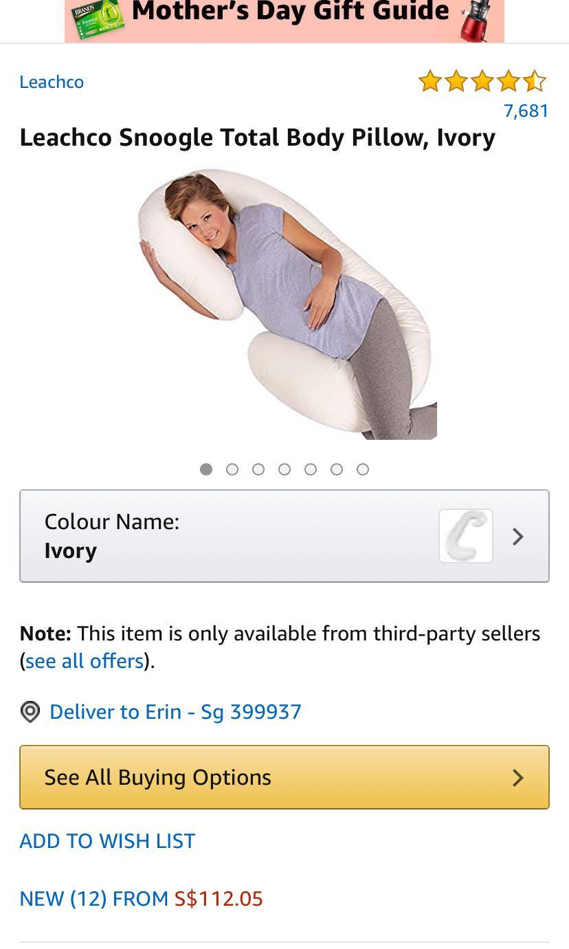 snoogle body pillow