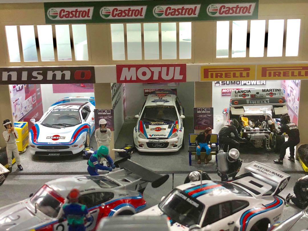 MARTINI RACING GARAGE DIORAMA FOR SHARE 1/43 scale, Hobbies & Toys, Toys & Games on Carousell