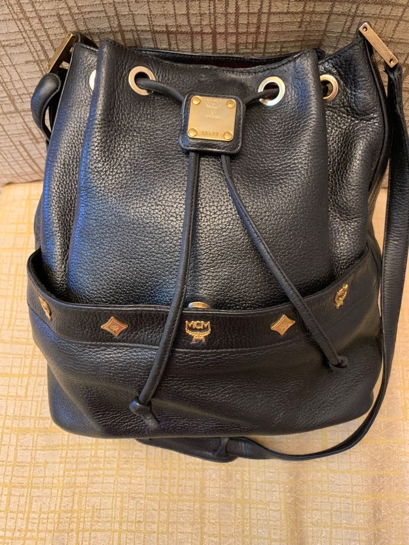 MCM black Bucket Bag Luxury Bags Wallets on Carousell