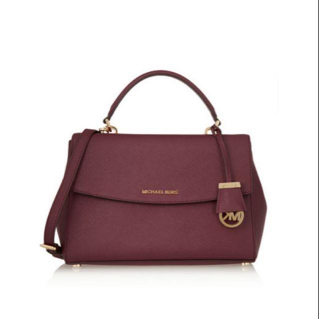 Ava medium saffiano leather top satchel