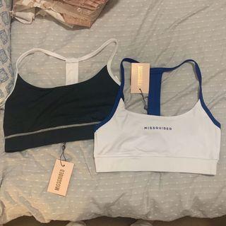 Missguided brand new sports bras