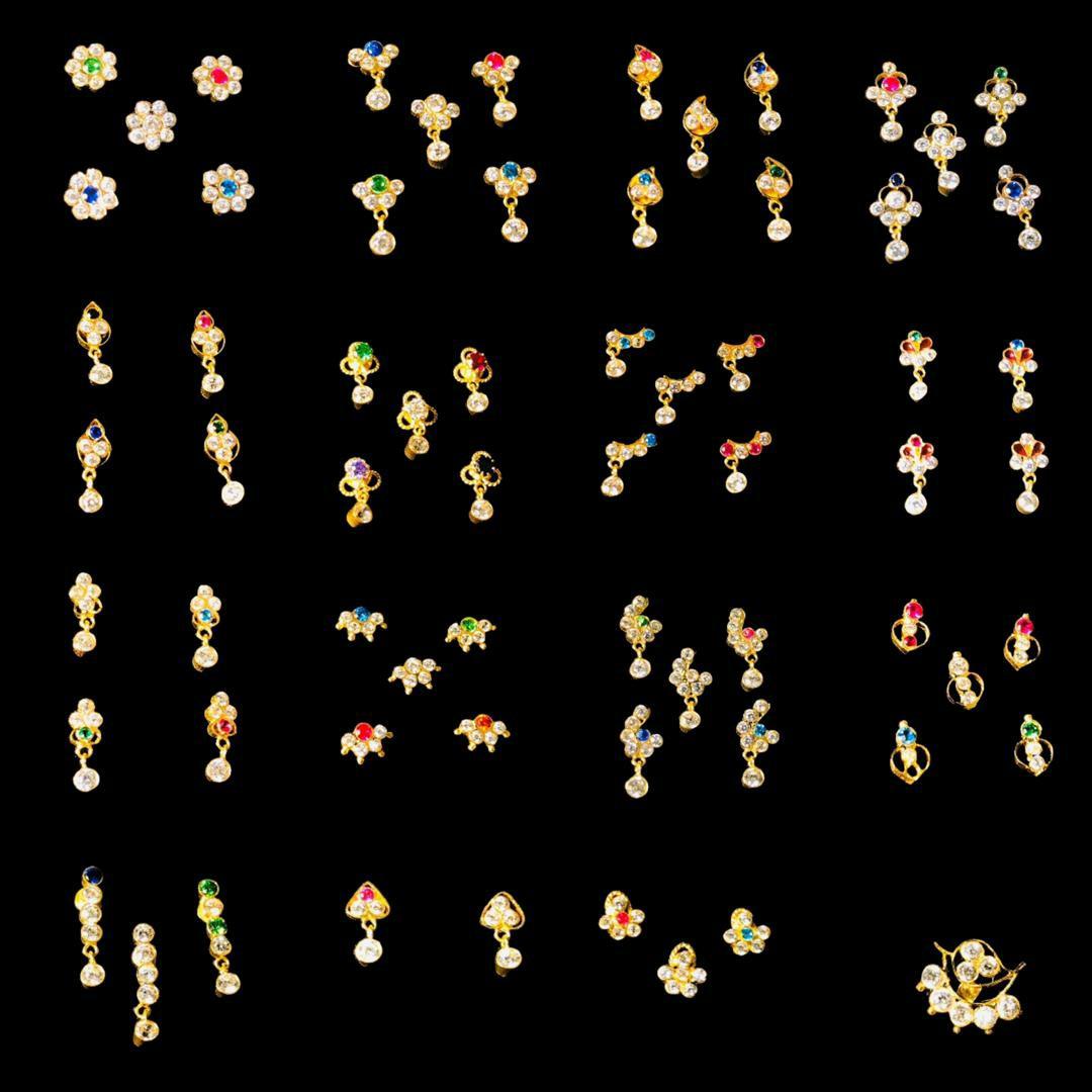 Mukuthi Nose pin Gold 916 Women s Fashion Jewelry
