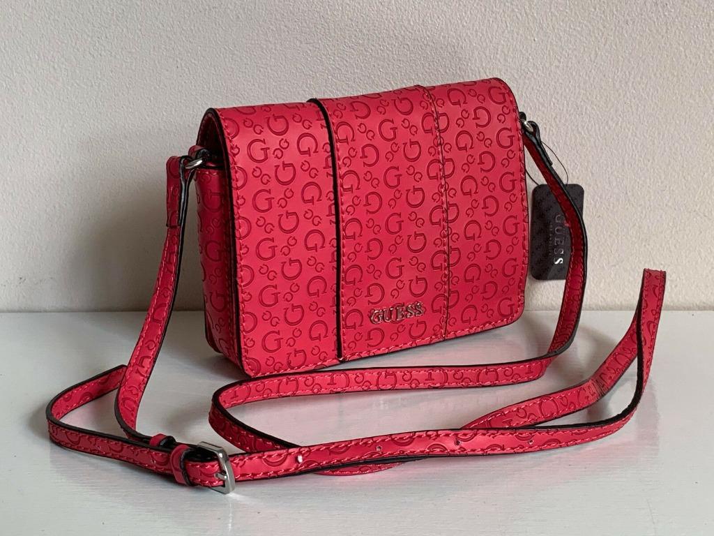 guess sling bag red