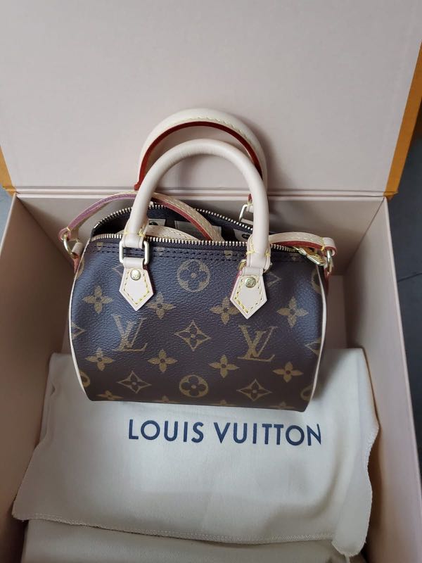 RTP: $2810) RARE!! LOUIS VUITTON NANO NOE MONOGRAM JACQUARD DENIM