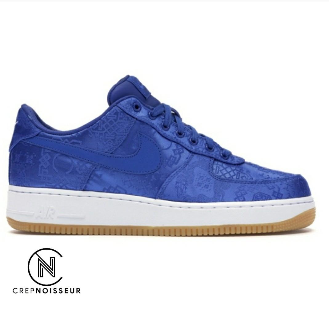 af1 x clot blue silk