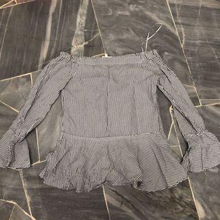 Off Shoulder Top stripes