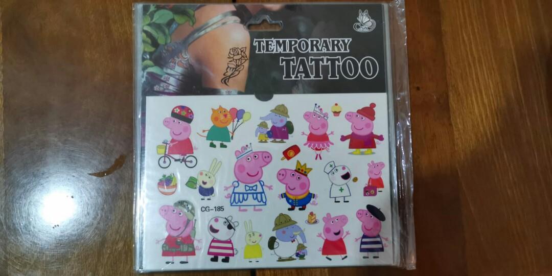 (Ready Stock) Peppa Pig tattoo sticker, Everything Else on Carousell