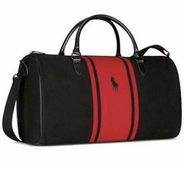 Polo duffle bag red and black store