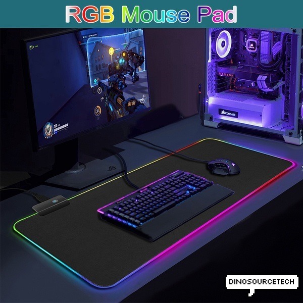 Rgb Large Gaming Mouse Pad Mat Thick Backlit Waterproof Colorful Led Lighting Mouse Pad Electronics Computer Parts Accessories On Carousell