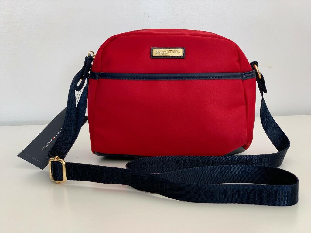 tommy hilfiger red crossbody bag