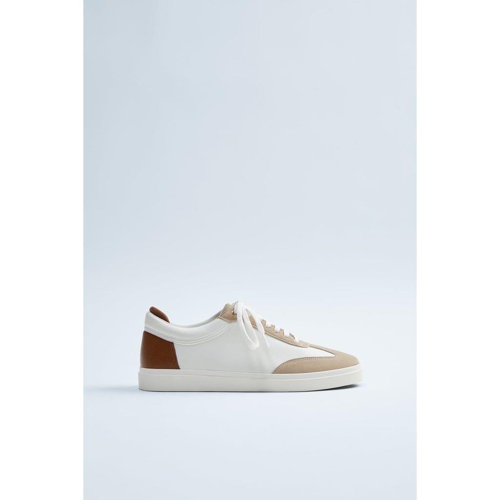 zara contrasting plimsolls