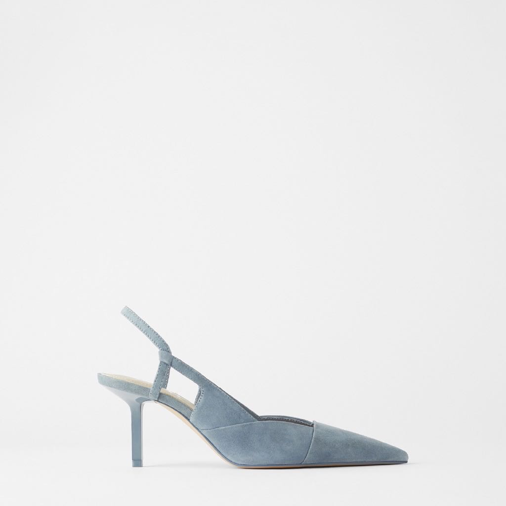 grey slingback shoes