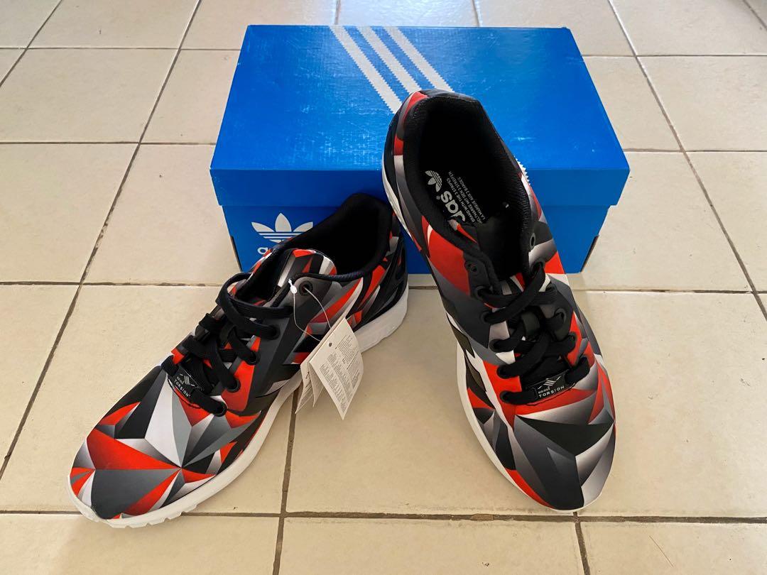 Adidas zx flux on sale red and black prism