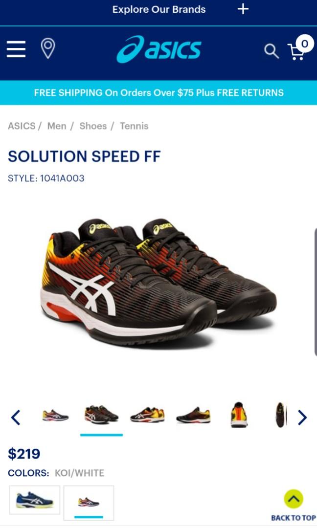 Asics Solution Speed FF Mens Tennis Shoes Women s Fashion Footwear Sneakers on Carousell