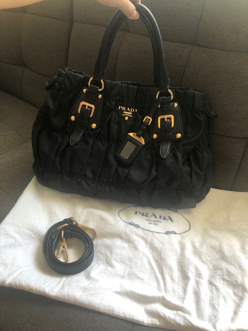 prada gaufre leather bag