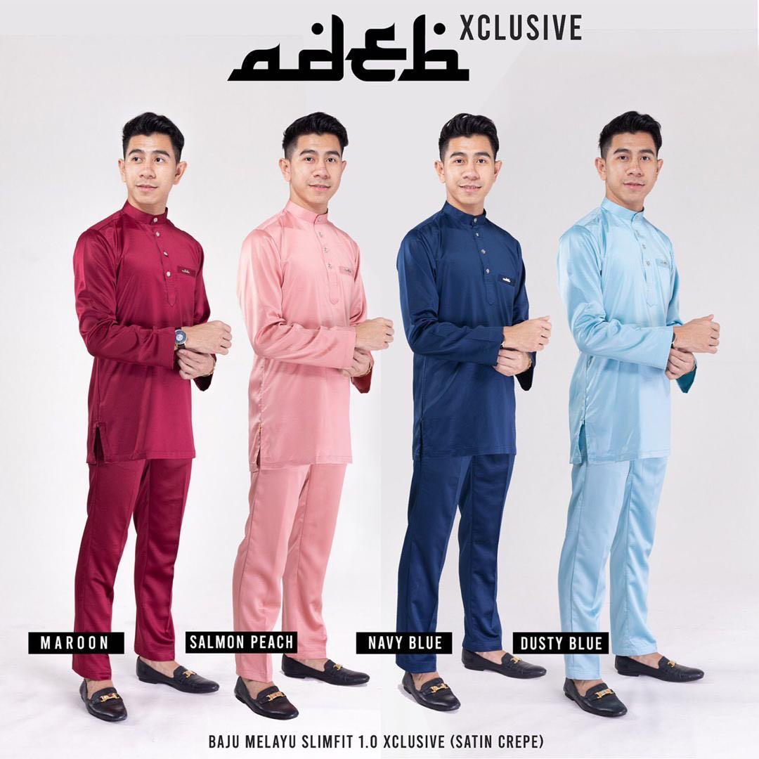 Baju Melayu Slimfit Exsclusive Adeb Men S Fashion Clothes Tops On Carousell