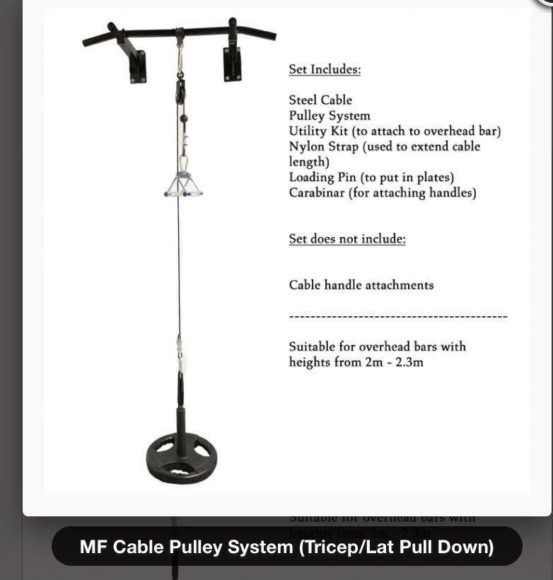 Pulley store fitness set