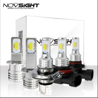 NOVSIGHT LED Light Bulbs 6000LMs 3000k Yellow or 6500k White H1 H3 H4 H7 H11 9005/HB3 9006/HB4 1156