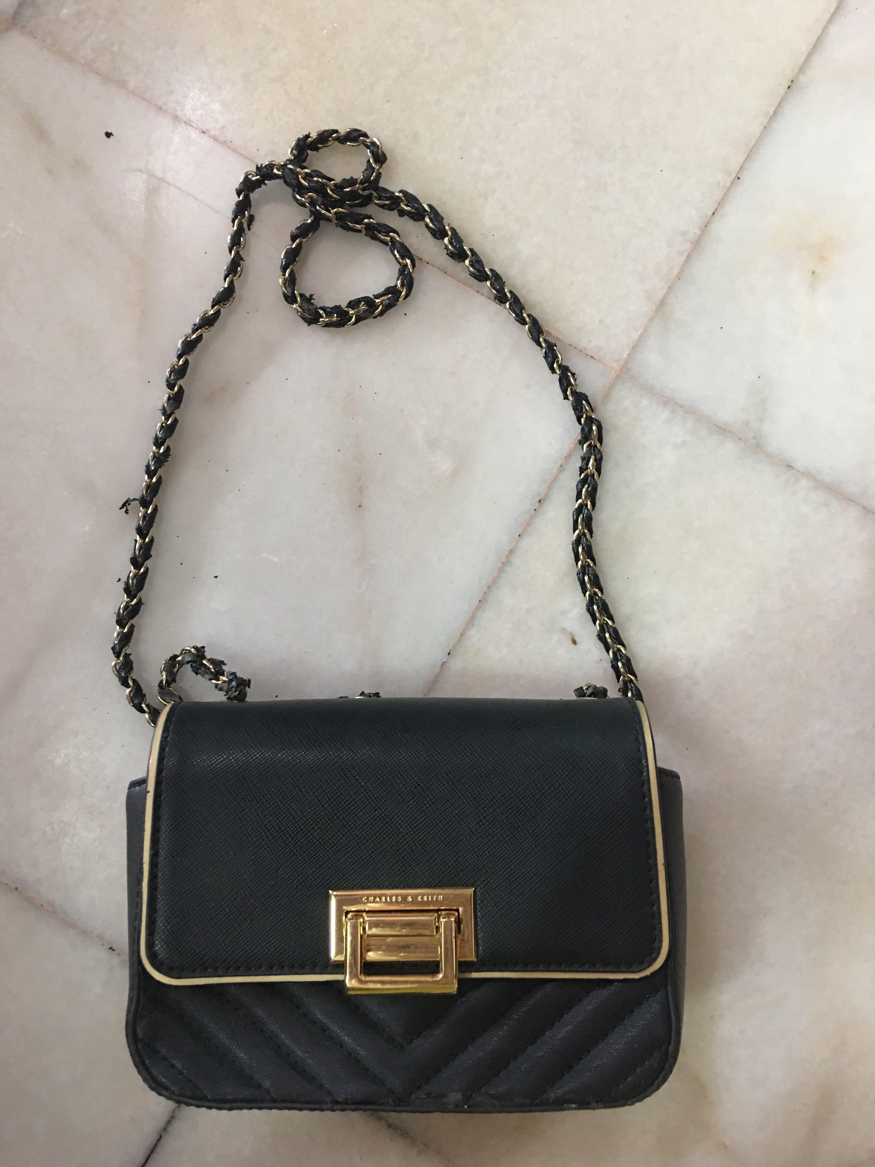 Charles Keith sling bag black sling bag