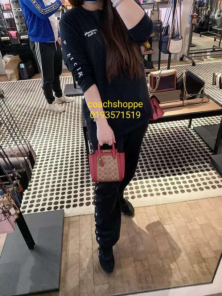 Coach troupe tote 2025 16 in signature canvas