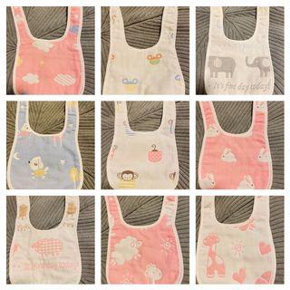 Cotton Baby Bibs with Adjustable snaps