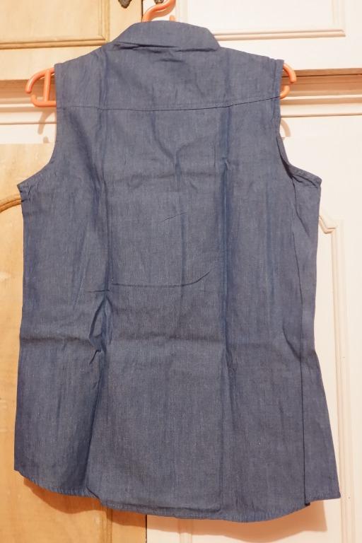 Denim Sleeveless Polo Shirt (Category: Shirts) located in Marikina City. Submitted by charxmarg (Listing ID 1004565695, Image 2). Description: .
