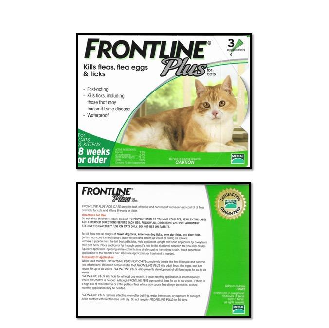 Frontline Plus Anti Flea Anti Ear Mite Cats Dogs Puppy Kitten Vet