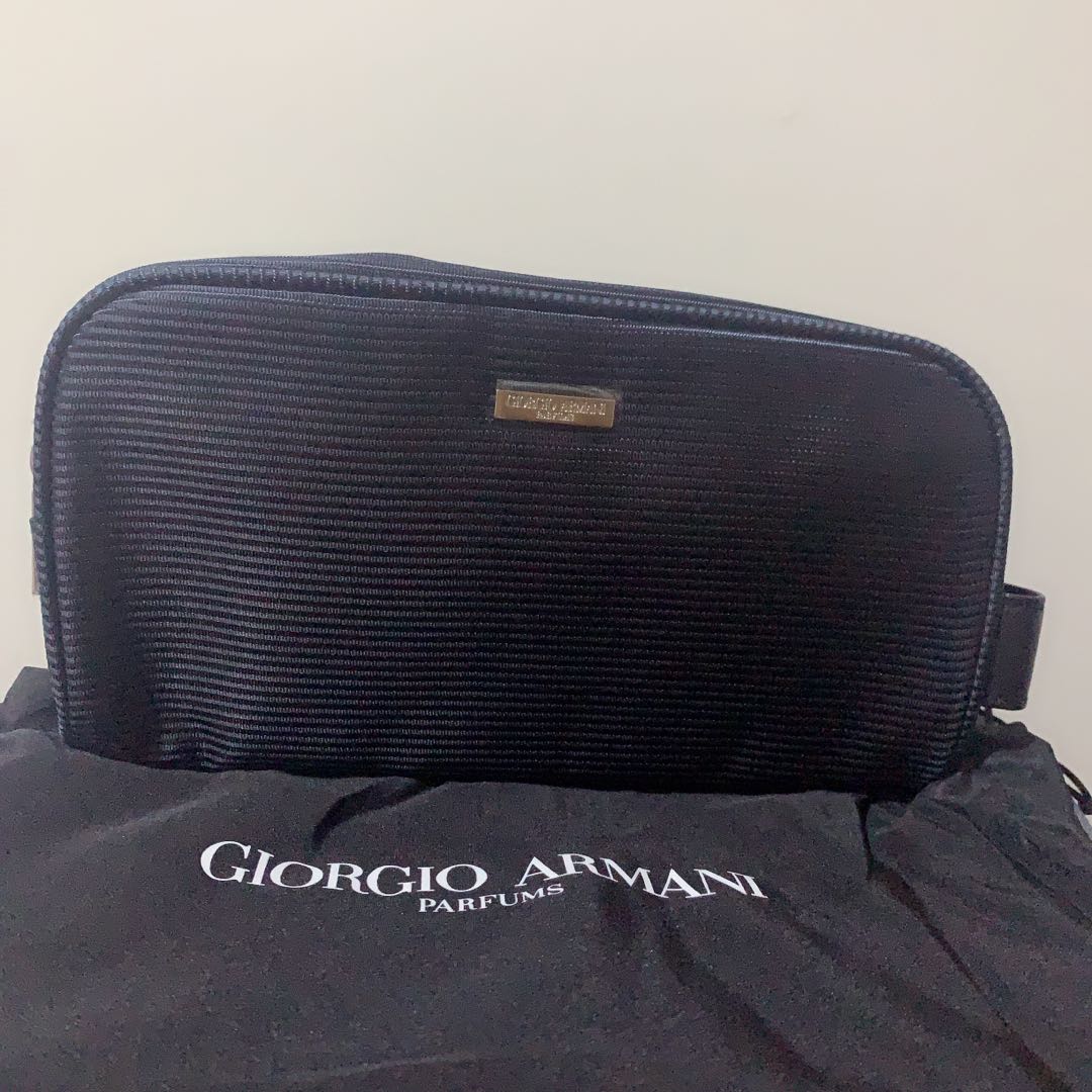GIORGIO ARMANI Wash bag, Men's Fashion 