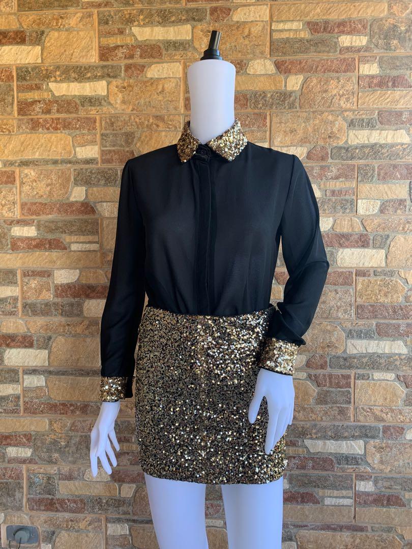 Black and gold party cheap attire