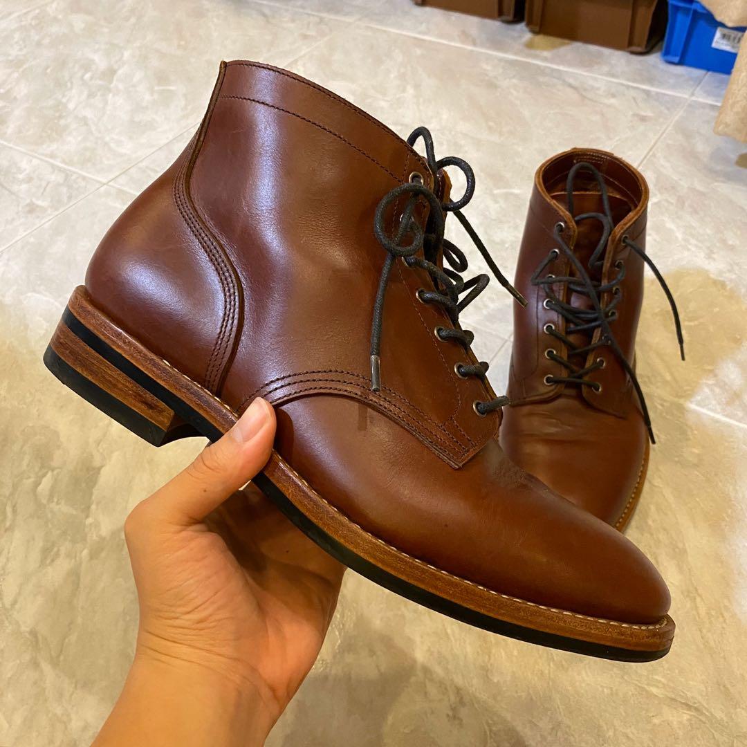 Goodyear welt brown service boots