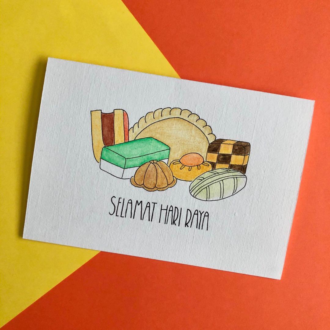 Hari Raya Card, Handmade Card, SKU034, Hobbies & Toys, Stationery
